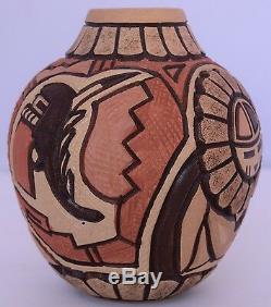 Kachina Native American, Hopi pueblo, vessel, pot pottery by Carla Claw Nampeyo
