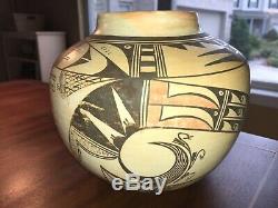 LARGE Hopi Pottery Pueblo Native American Indian Bean Pot Storage Jar OLD