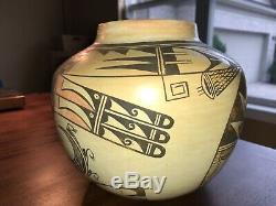 LARGE Hopi Pottery Pueblo Native American Indian Bean Pot Storage Jar OLD