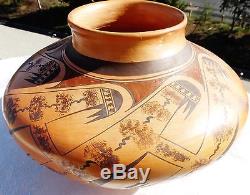 LARGE J Sahme Nampeyo Hopi Pot Pottery Vase AMAZING DETAIL