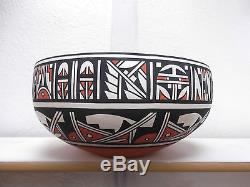 LARGE! San Felipe NM Pottery Bowl Native American Indian Pueblo by Joseph Latoma