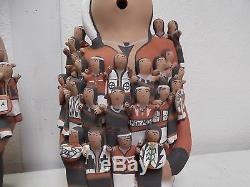 LARGE! Storyteller Set Jemez Pottery Native American Indian Pueblo by Cass Toya