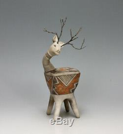 Laguna Pueblo Native American Indian Pottery Deer #6 Michael Kanteena