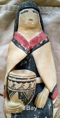 Laguna Pueblo Native American Indian Pottery Kachina Mana Michael Kanteena