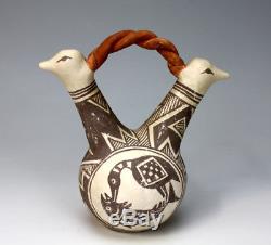 Laguna Pueblo Native American Indian Pottery Wedding Vase Michael Kanteena