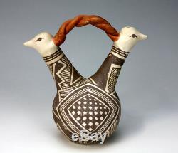 Laguna Pueblo Native American Indian Pottery Wedding Vase Michael Kanteena