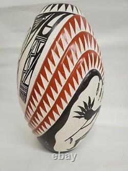 Large A & V Lucario Laguna Pueblo Native American Pottery Lola Feather Kachina