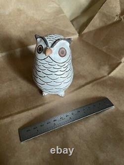 Large Acoma Pueblo Marie Chino Hand-Coiled Pottery Owl Figurine Native American
