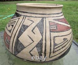 Large Antique Native American Indian Hopi Pottery Pot Bowl 9.5 Wide X 7 Tall