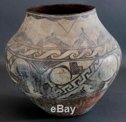 Large Antique mid-19thC Western Native American Zuni Indian Historic Pottery Pot