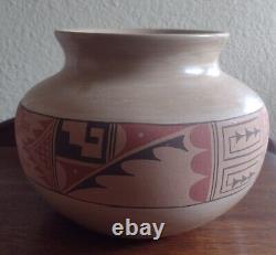 Large Native American Jemez Polychrome Pottery Vase by B. J. (Betty Jean)Fragua