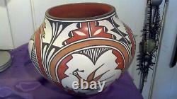 Large Old Zia Pot Olla Jar Pueblo Sofia Medina Pottery Native American Pawn