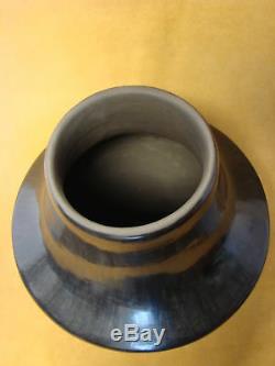 Large Santa Clara Indian Pottery Handmade by Birdell Vine Flower! Hand Coiled