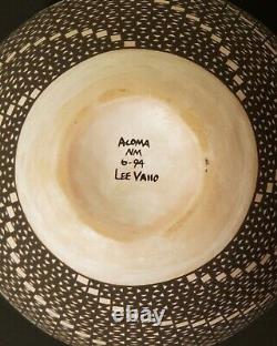 Large Vintage Acoma Pottery Lee Vallo Signed Vase Native American