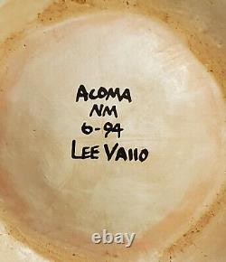 Large Vintage Acoma Pottery Lee Vallo Signed Vase Native American