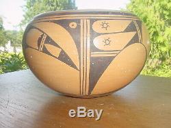 Large Vintage Hopi Indian Pottery Bowl By Vivian Shula