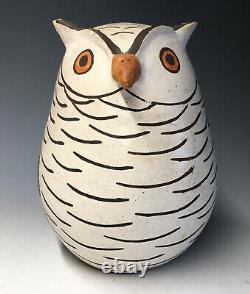 Larger Grace Chino Owl Acoma Native American Pottery Figurine Pueblo Art
