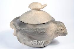 Lillie Bryson Cherokee NC Native American Covered Frog Bowl Pottery Turtle Cover