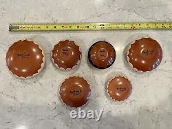 Lot of native american pottery seed pots 6
