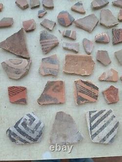 Lot of over 100 Southwest Native American Pottery Shards Anasazi or Hohokam