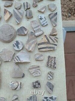 Lot of over 100 Southwest Native American Pottery Shards Anasazi or Hohokam