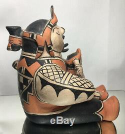 Louis Naranjo Cochiti Pottery Storyteller Polychrome Southwest Native American