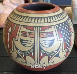MARGARET AND LUTHER SIGNED NATIVE AMERICAN ART POTTERY INDIAN SANTA CLARA PUEBLO