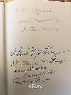 Maria Martinez Signed Native American Indian Black Pottery And Book