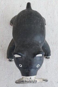 Martha Arquero Native American Cochiti Pueblo Pottery Bear Fish Figure Sculpture