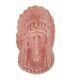 McCoy Pottery Native American Indian Chief Wall Pocket Vase Pink Glaze
