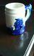 Monmouth Pottery Sleepy Eye Blue Native American Indian Pitcher Antique