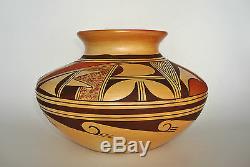 Museum Quality Native American Old HOPI Pottery OLLA Signed VERNA NAHEE