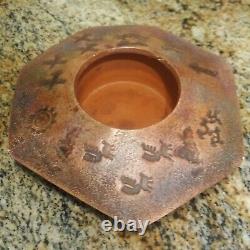 NAVAJO Indian/Native American Pottery VASE/Vessel Signed Sue Red Clay Embossed