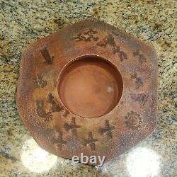 NAVAJO Indian/Native American Pottery VASE/Vessel Signed Sue Red Clay Embossed