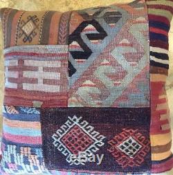NEW WithTags Pottery Barn Kilim Pillow Cover 24x24 100% Wool Hand Knotted