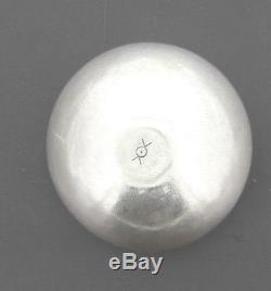 NORBERT Peshlakai Small Silver Seed Pot Signal Hare Motif Design 2 Diameter
