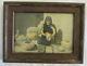Nampeyo Famous Female Hopi Potter Very Early Framed Color Photo Her & Pottery