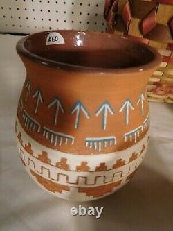 Native American 13 pc. Decorative Ceramic Pottery & Winnebago Basket Lot PIRAMDES