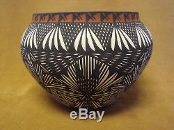 Native American Acoma Indian Pot Hand Painted by Jay Vallo