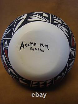 Native American Acoma Pot Hand Painted by Concho PT0080