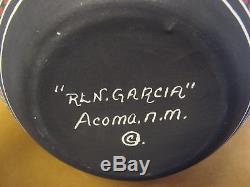 Native American Acoma Pueblo Hand Etched Wolf Pot by RLN Garcia
