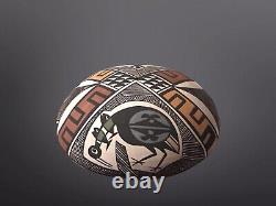 Native American Acoma Pueblo Pottery Seed Pot Signed Diane Lewis 2.94 Wide