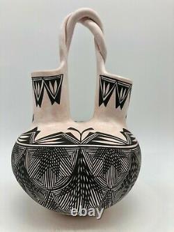 Native American Acoma pottery Wedding Vase June Pino