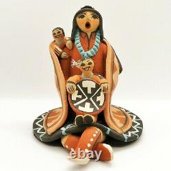 Native American Art-Jemez Pueblo Clay Pottery-STORYTELLER-Carol Lucero Gachupin