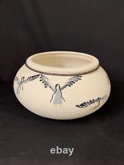 Native American Art Pottery Janelle Gilley Eagle Dance Shawnee Wyandot 1991