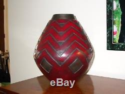 Native American Bronze Ovoid Vase George Walbye THE OLD WAYS. 0745