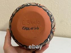 Native American Caroline Sando Jemez Pueblo Pottery Friendship Vase / Bowl