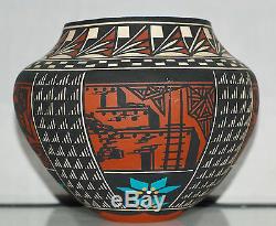 Native American Decorative Acoma Jar by Emil Chino WOW