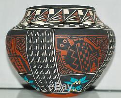 Native American Decorative Acoma Jar by Emil Chino WOW