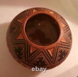 Native American, Engraved Pot by Navajo. Tom F. Harrison 7/02 (2002)